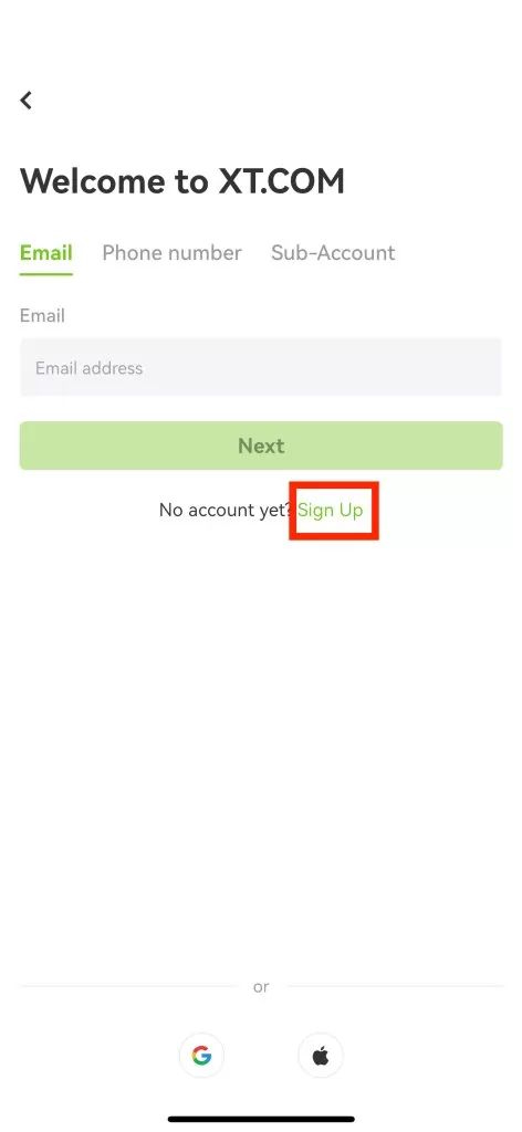 ثبت نام در اپلیکیشن صرافی ایکس تی