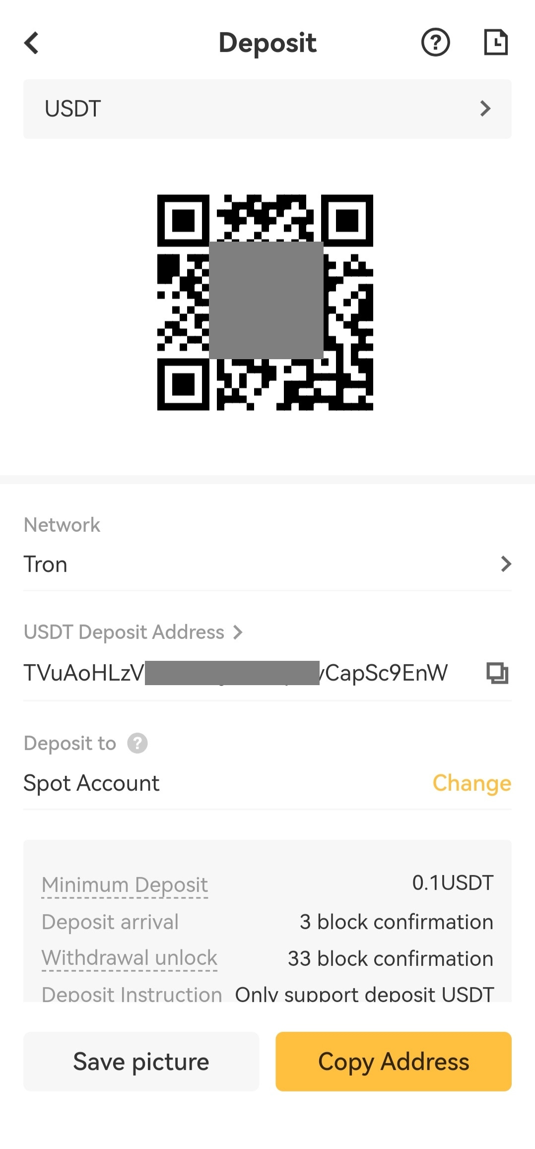 QR کد برای واریز و برداشت صرافی ایکس تی